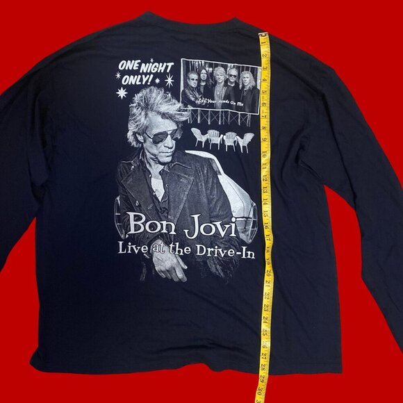 Vintage Bon Jovi 2021 Concert Tour Long Sleeve Graphic Black Band Shirt JHK 3XL - Picture 5 of 9